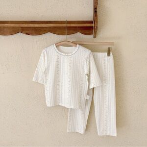 BreadRabbit Toddler/Kids Floral Cotton 2-Piece Pajama Set Spring/Summer